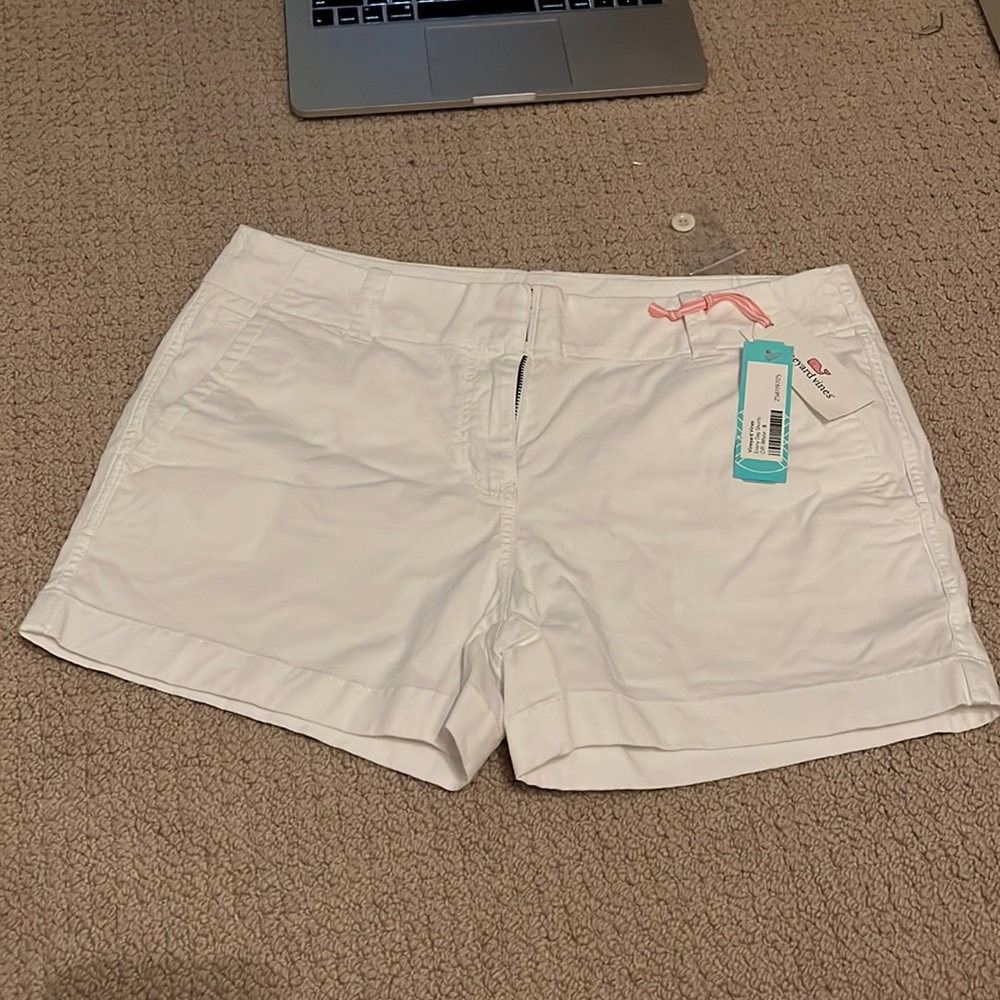 Vineyard vines white jean shorts 8